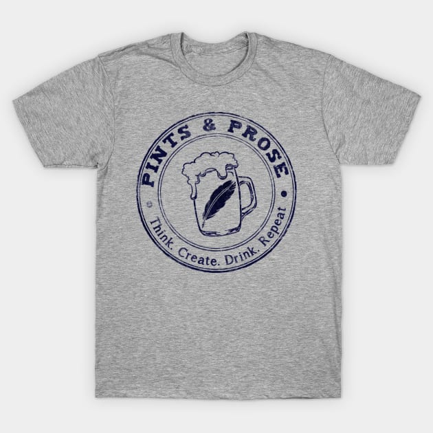 Pints & Prose T-Shirt by bonafidejoe